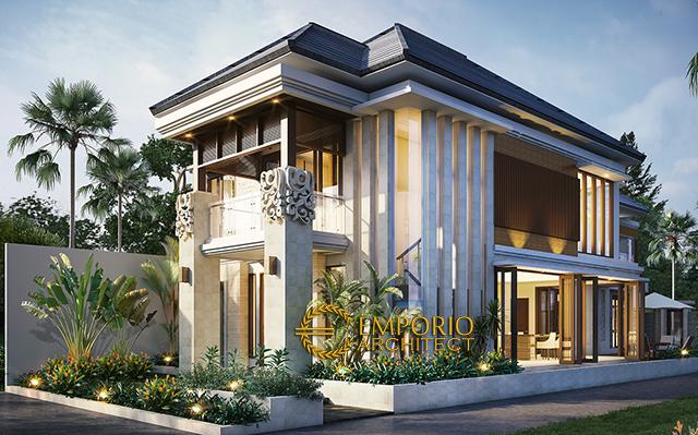 Desain Rumah Hook Villa Bali 2 Lantai Ibu Uum di  Yogyakarta