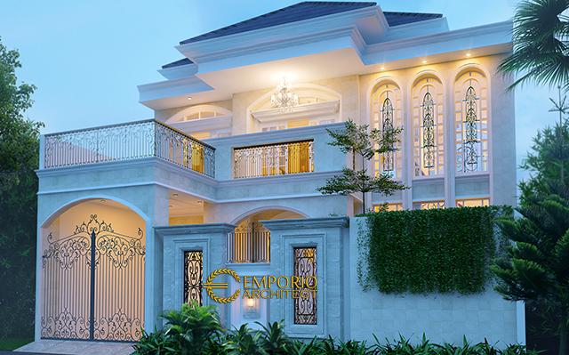 Desain Rumah Classic 2 Lantai Ibu Yanti di  Jakarta