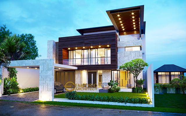 Desain Rumah Modern 2 Lantai Bapak Andri di  Cikarang, Bekasi