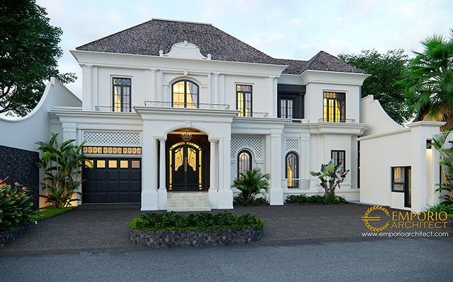 Desain Rumah Classic 2 Lantai Bapak Gusti di  Jakarta