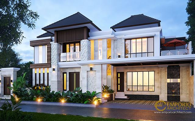 Desain Rumah Hook Villa Bali 2 Lantai Bapak Agus Eka di  Gianyar, Bali