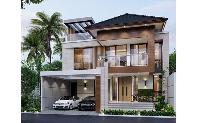 Desain Rumah Modern 3 Lantai Bapak Andy di  Jakarta