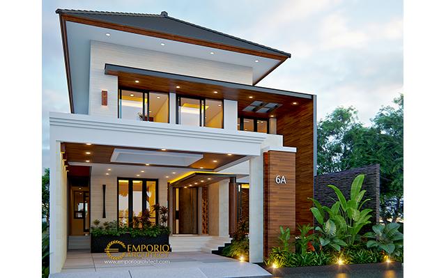 Desain Rumah Modern 2 Lantai Bapak Anton M. Purba di  Jakarta