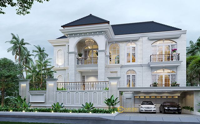 Desain Rumah Mediteran 3 Lantai Bapak Darwis di  Jakarta Selatan