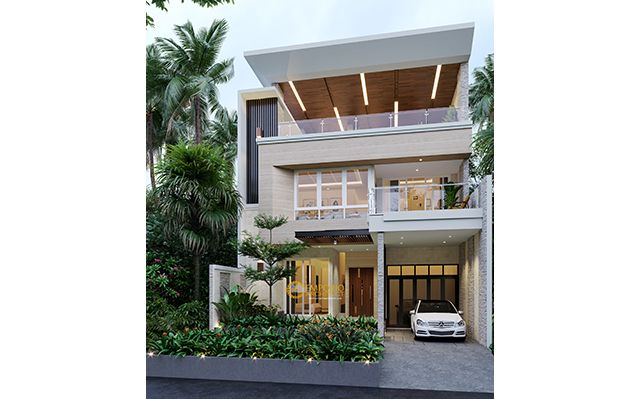 Desain Rumah Modern 3 Lantai Bapak Eddy di  Jakarta Utara