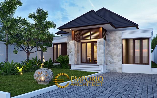 Desain Rumah Villa Bali 1 Lantai Bapak Hasiholan di  Medan