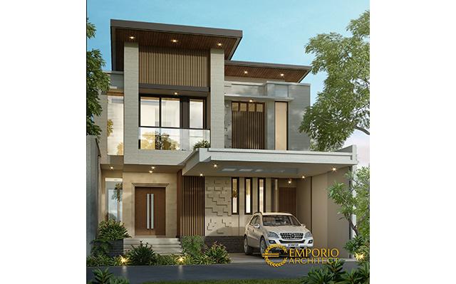 Desain Rumah Modern 2 Lantai Bapak Ricky di  Bekasi