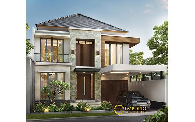 Desain Rumah Modern 2 Lantai Bapak Sadeko di  Jakarta