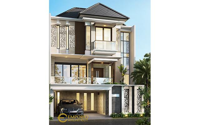 Desain Rumah Modern 3 Lantai Ibu Devi di  Jakarta