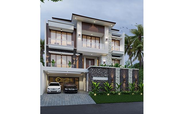 Desain Rumah Modern 2.5 Lantai Ibu Elisabeth di  Jakarta