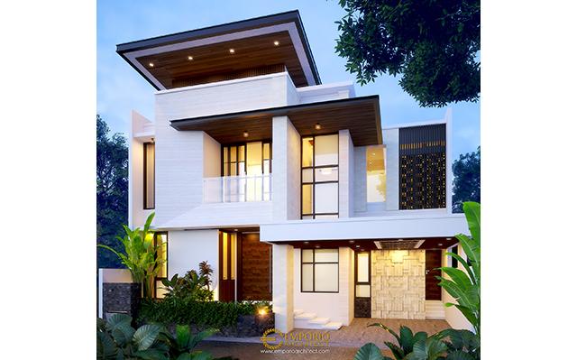 Desain Rumah Modern 2 Lantai Ibu Elsa di  Bekasi