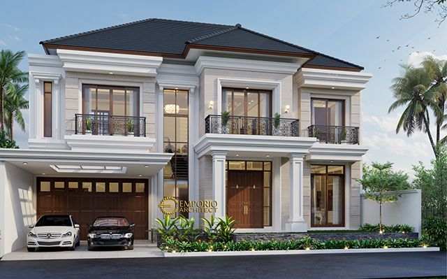 Desain Rumah Classic 2 Lantai Ibu Maya di  Jakarta