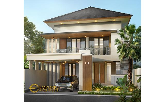 Desain Rumah Modern 2 Lantai Ibu Rida di  Jakarta