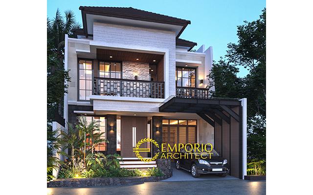 Desain Rumah Modern 2 Lantai Ibu Dyah di  Jakarta