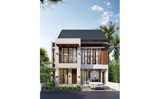 Desain Rumah Modern 3 Lantai Ibu Melly di  Jakarta