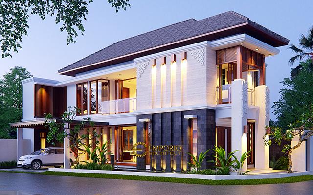 Desain Rumah Hook Villa Bali 2 Lantai Bapak Oki di  Jakarta Pusat