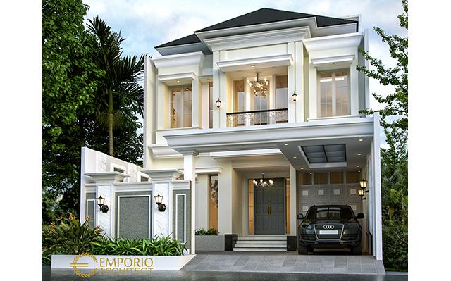 Desain Rumah Classic 3 Lantai Bapak Rico di  Jakarta Selatan