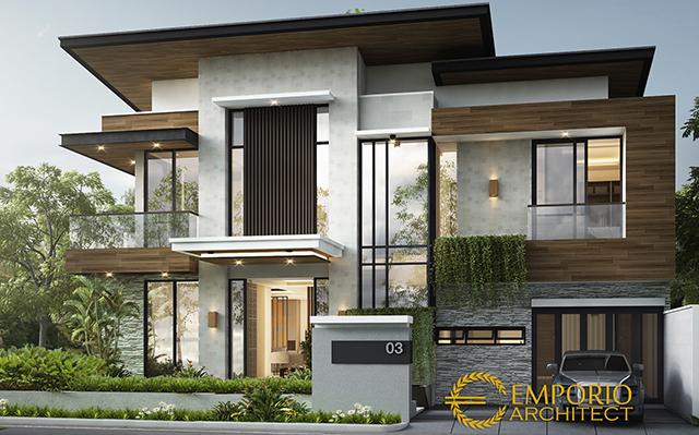 Desain Rumah Hook Modern 2 Lantai Ibu Lidwina di  Jakarta Selatan