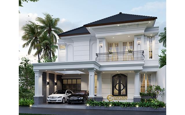 Desain Rumah Classic 2 Lantai Ibu S di  Jakarta Selatan