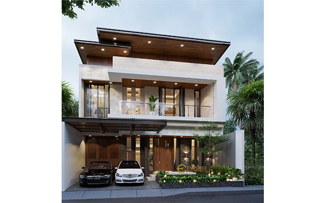 Desain Rumah Modern 2 Lantai Bapak Boyke di  Jakarta Timur