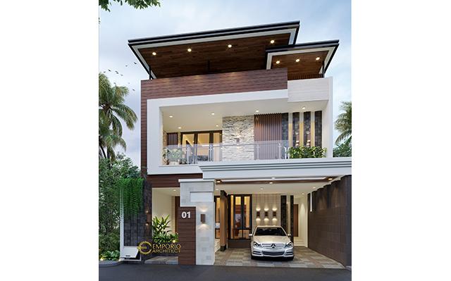 Desain Rumah Modern 3 Lantai Bapak Donny di  Jakarta Timur