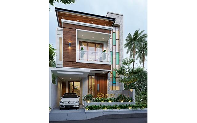 Desain Rumah Modern 2 Lantai Ibu Veny di  Jakarta Timur