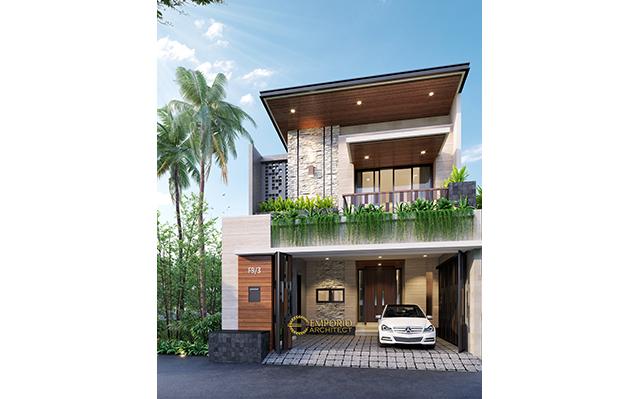 Desain Rumah Modern 2 Lantai Bapak Andri di  Jakarta Timur