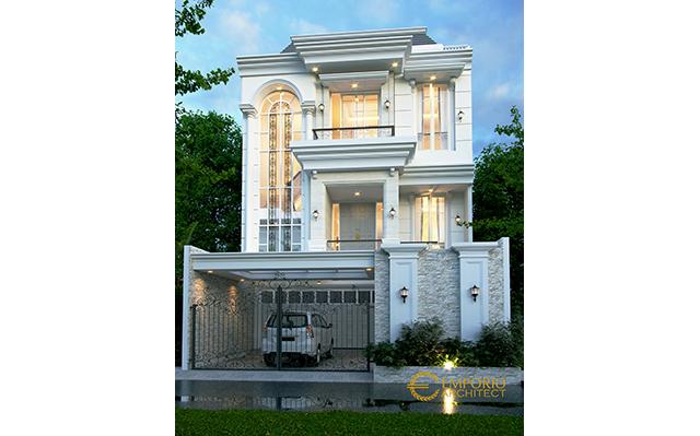 Desain Rumah Classic 3.5 Lantai Ibu Carmel di  Jakarta Utara