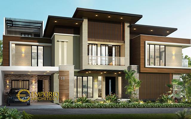 Desain Rumah Hook Modern 2 Lantai Ibu Emil di  Jakarta Utara