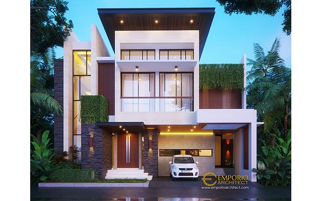 Desain Rumah Modern 2 Lantai Ibu Johana di  Jatibening, Bekasi