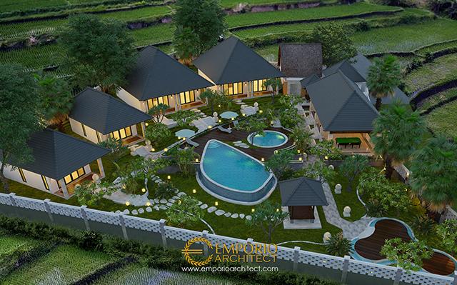 Desain Bungalow Villa Bali 1 Lantai Ibu Lis di  Karangasem, Bali