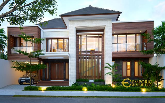 Desain Rumah Modern 2 Lantai Ibu Lisa di  Kediri, Jawa Timur