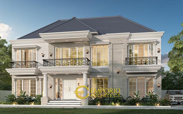 Desain Rumah Classic 2 Lantai Bapak Feris di  Kepulauan Bangka Belitung