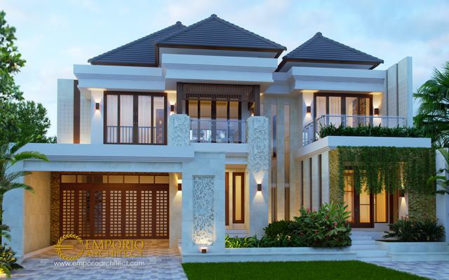 Desain Rumah Villa Bali 2 Lantai Bapak Sigit di  Madiun, Jawa Timur