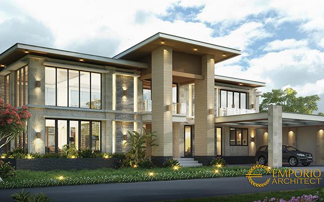 Desain Rumah Modern 2 Lantai Bapak Alwi di  Malang