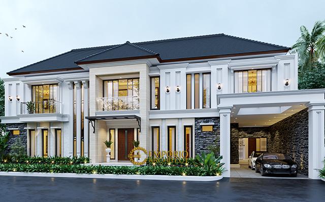 Desain Rumah Classic 2 Lantai Bapak Toni di  Manado