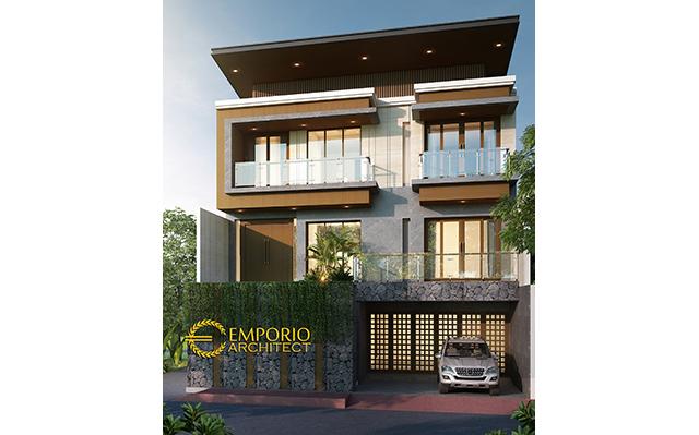 Desain Rumah Modern 2.5 Lantai Bapak Aziz di  Mataram