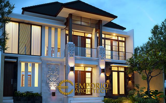 Desain Rumah Villa Bali 2 Lantai Bapak Azwar Anas di  Medan