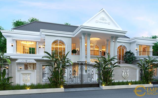 Desain Rumah Classic 2 Lantai Bapak Joni di  Padang