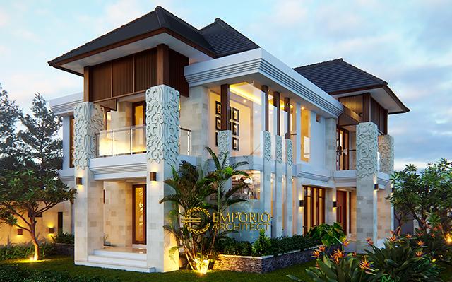 Desain Rumah Hook Villa Bali 2 Lantai Ibu Suli di  Palangka Raya