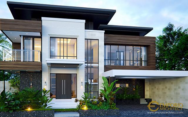 Desain Rumah Modern 2 Lantai Bapak Ivan di  Palembang