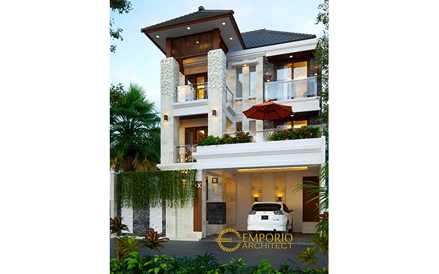 Desain Rumah Villa Bali 3 Lantai Bapak Jhone di  Palembang