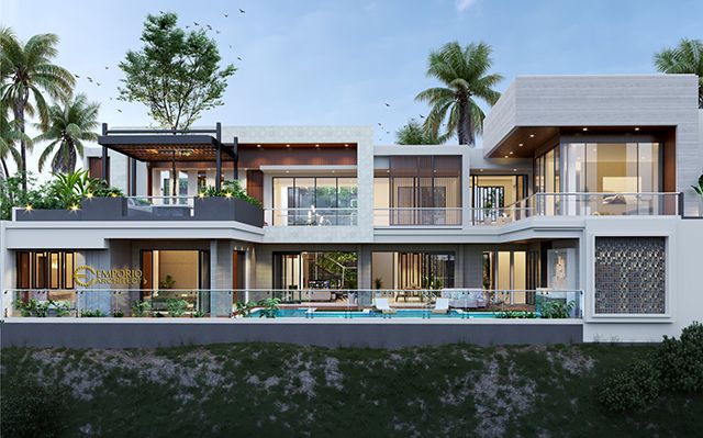 Desain Villa dan Ruko Modern 2 Lantai Bapak Yan di  Pecatu, Badung, Bali