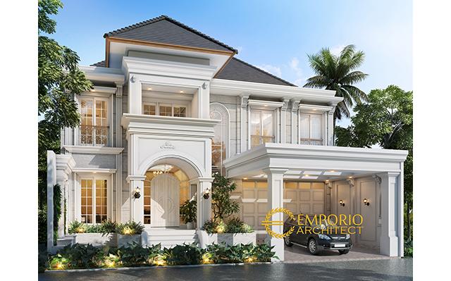 Desain Rumah Classic 2 Lantai Bapak Dody di  Pekanbaru, Riau