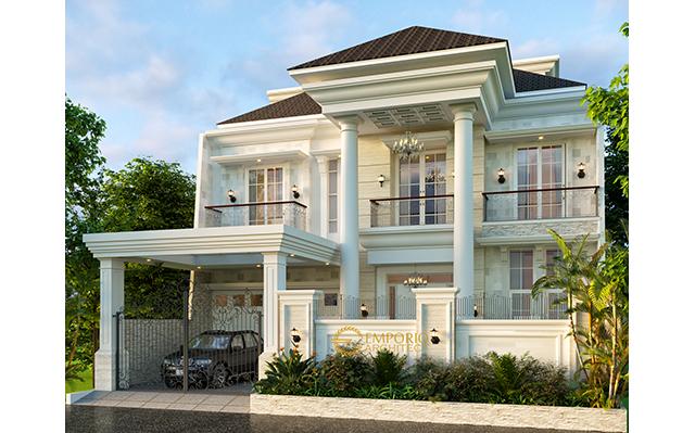 Desain Rumah Classic 3 Lantai Bapak Sinaga di  Pekanbaru, Riau