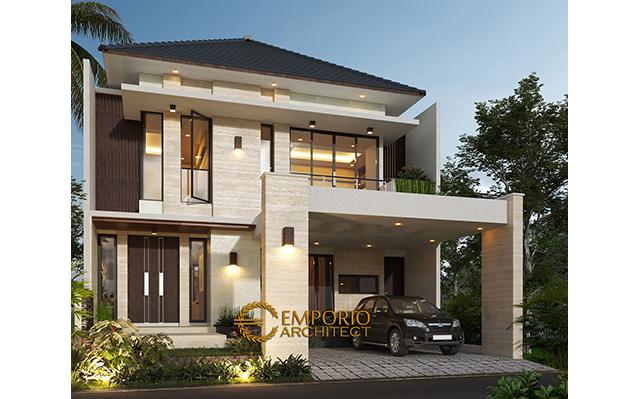 Desain Rumah Modern 2 Lantai Ibu Ifa di  Pekanbaru, Riau