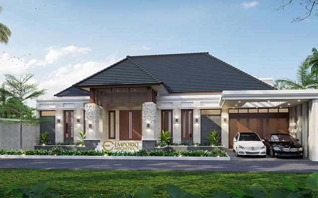 Desain Rumah Villa Bali 1.5 Lantai Bapak Erik di  Pekanbaru, Riau