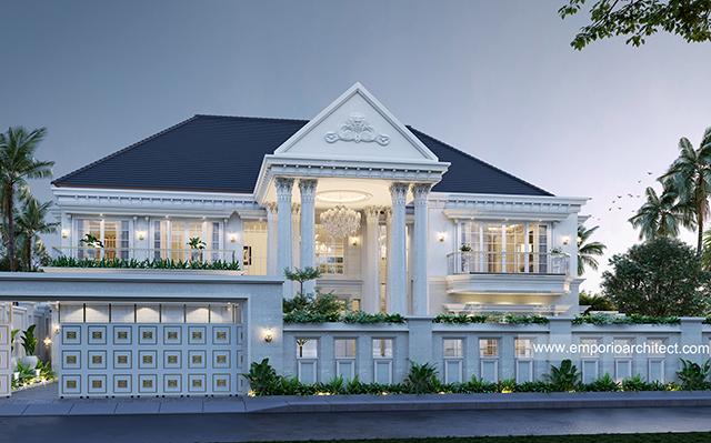 Desain Rumah Classic 2 Lantai Bapak Fariz di  Pontianak