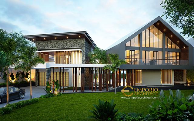 Desain Villa Modern 2 Lantai Bapak Jafar II di  Purwakarta