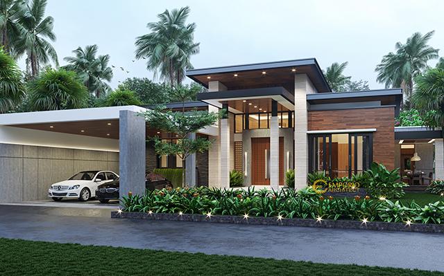 Desain Rumah Modern 1 Lantai Ibu Fanny di  Sambas, Kalimantan Barat